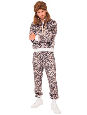 Jogginganzug Leopard 2-tlg. Herren braun L/XL
