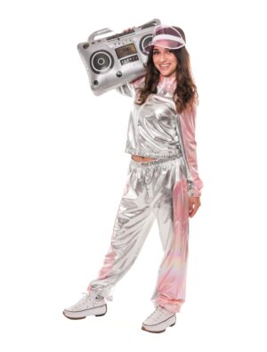 Jogginganzug metallic 2-tlg. Damen silber XXS/XS