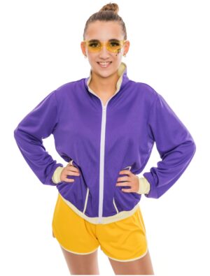 Jogginganzug mit Shorts Damen orange/lila S/M