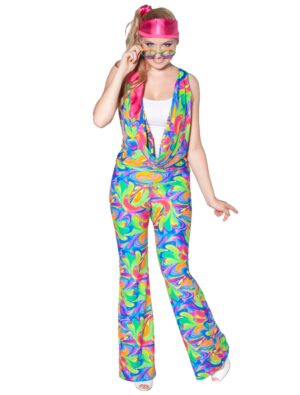 Jumpsuit 70er Damen bunt 42 Farbe: bunt