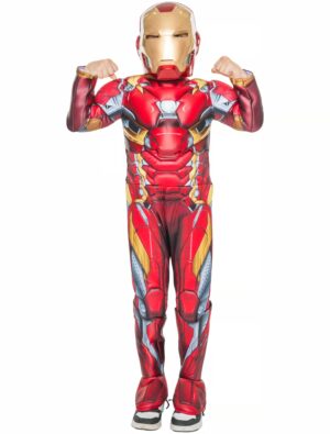 Jumpsuit Iron Man 3tlg. rot/gold 3-4 Jahre