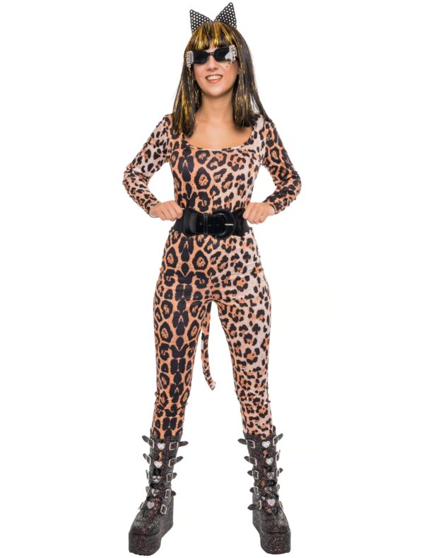 Jumpsuit Leopard Damen beige/braun L/XL
