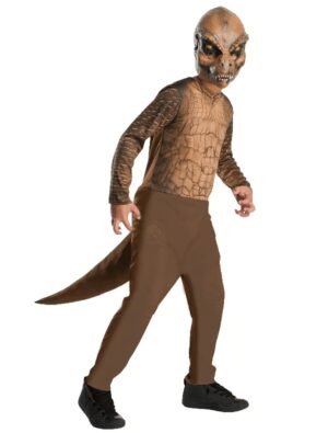 Jumpsuit T-Rex Kinder braun 7-8 Jahre