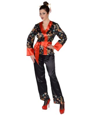 Keikogi Damen 2-tlg. rot/schwarz XL