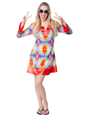 Kleid 70er Batik XS Farbe:
