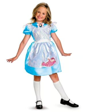 Kleid Alice im Wunderland Kinder XS Farbe: türkis/weiß