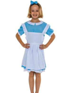 Kleid Alice Mädchen weiß/blau