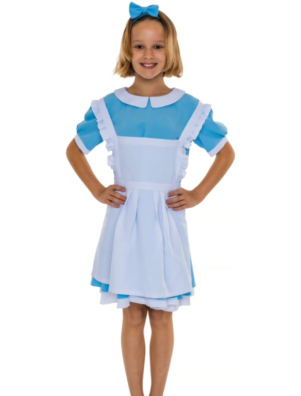 Kleid Alice Mädchen weiß/blau