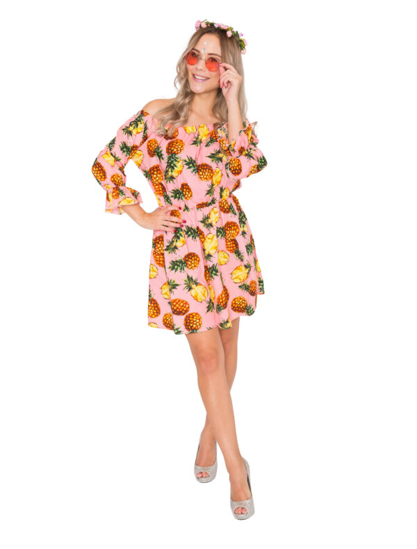 Kleid Ananas Damen pink S