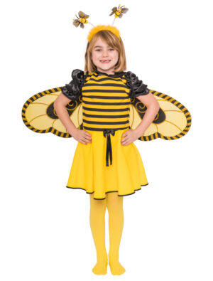 Kleid Biene Kinder schwarz/gelb 140
