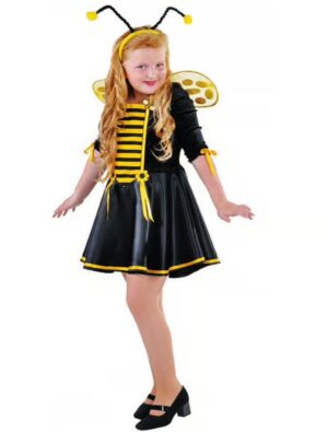 Kleid Biene Mädchen schwarz/gelb