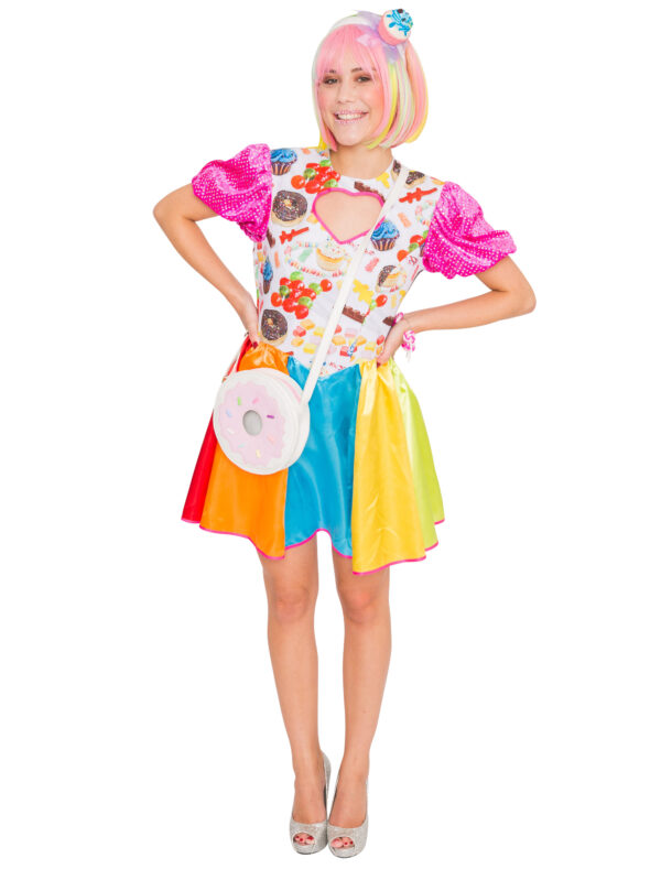 Kleid Candy Mix mit Ärmeln bunt 2XL Farbe: bunt