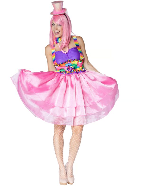 Kleid Clown Damen pink 40