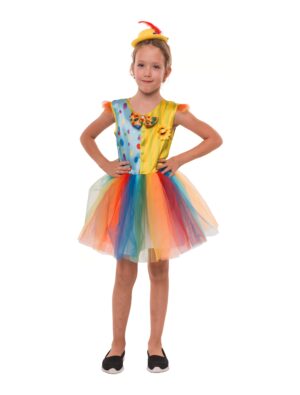 Kleid Clown Kinder bunt 104 Farbe: bunt