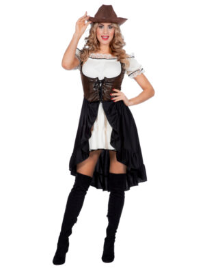 Kleid Cowgirl Dolly schwarz/weiß 44