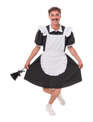 Kleid Dienstmädchen 2-tlg. Herren schwarz/weiß S/M