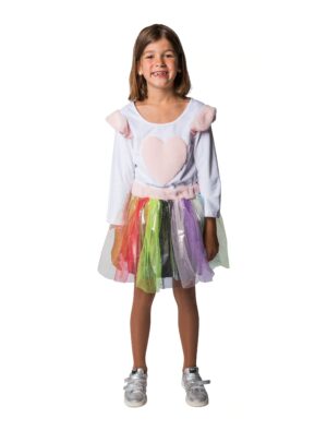 Kleid Einhorn Kinder mehrfarbig