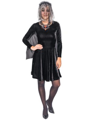 Kleid Fledermausärmel Damen schwarz L