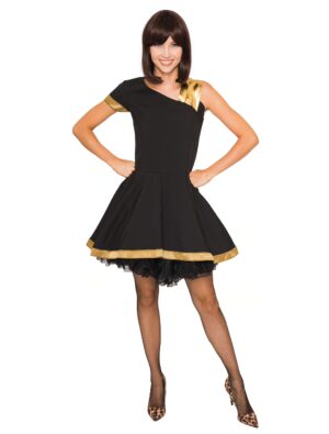 Kleid Gladiator Damen schwarz/gold M