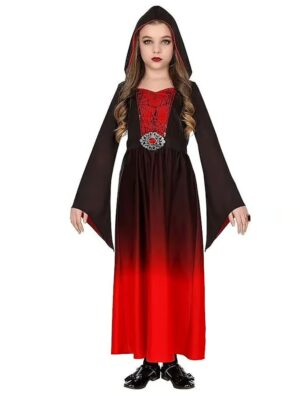 Kleid Gothic Girl Mädchen schwarz/rot