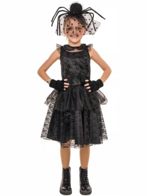 Kleid Gothic Schulmädchen Damen schwarz