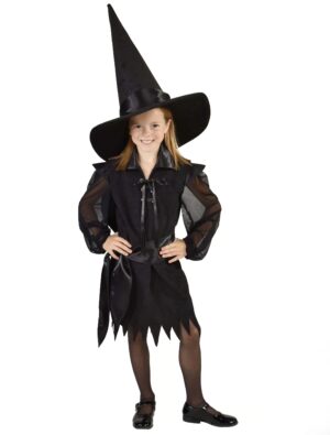 Kleid Halloween Kinder schwarz 152