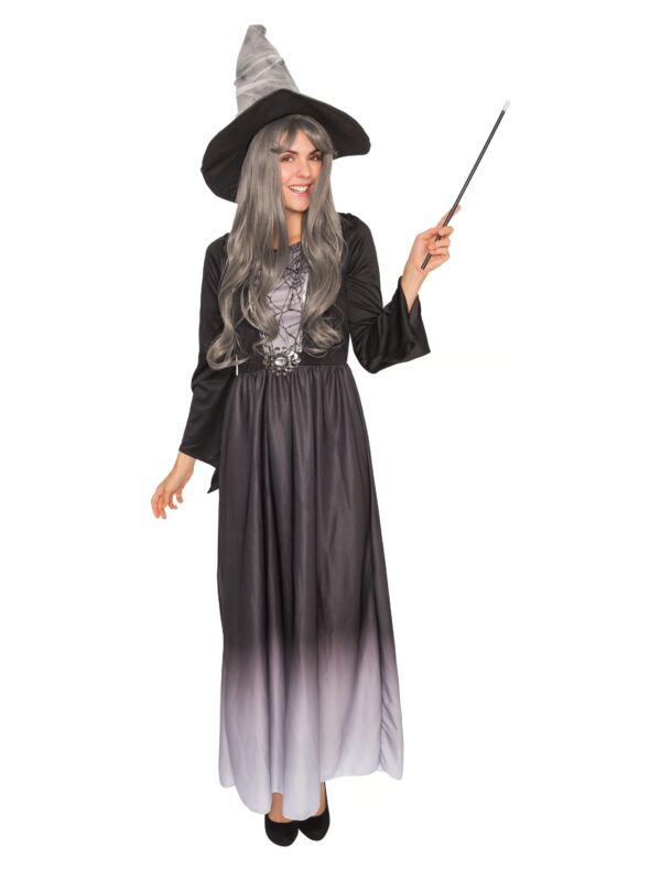 Kleid Halloween mit Kapuze Damen schwarz S