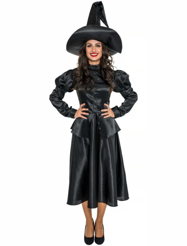 Kleid Hexe Damen schwarz S