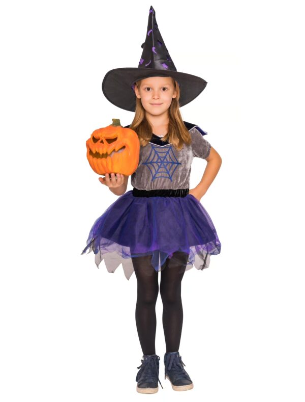 Kleid Hexe Kinder schwarz/blau 140-152