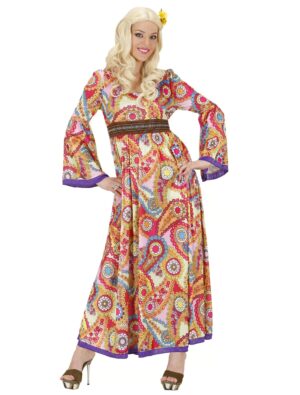 Kleid Hippie Damen bunt XL Farbe: bunt