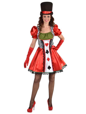 Kleid Kartenspielerin kurz bunt M Farbe: bunt
