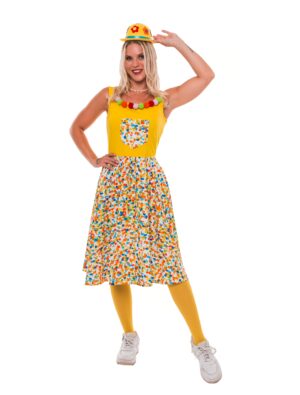 Kleid Konfetti Damen bunt S/M Farbe: bunt