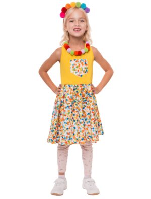 Kleid Konfetti Kinder bunt Farbe: bunt