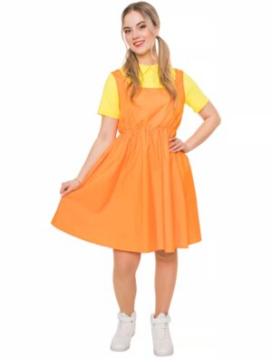Kleid Laserpuppe braun 2XL/3XL