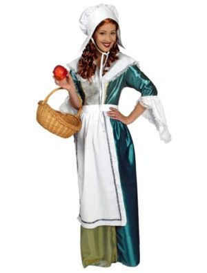 Kleid Magd 3-tlg. Damen türkis/weiß 36/38
