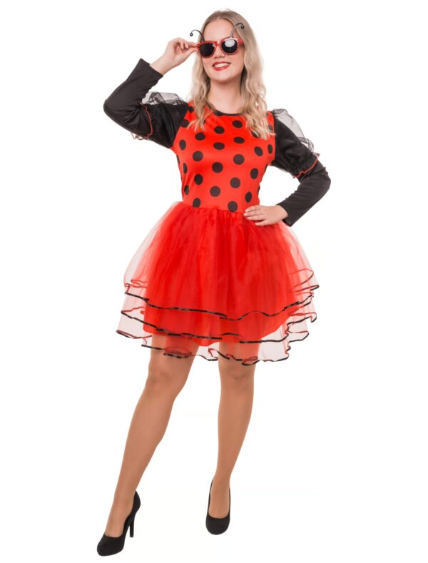 Kleid Marienkäfer rot/schwarz S/M