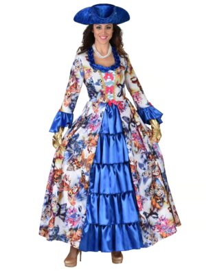 Kleid Marquise Schmetterling Damen bunt L Farbe: bunt