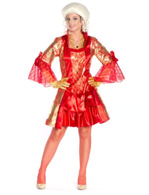 Kleid Marquise sexy rot/gold 2XL