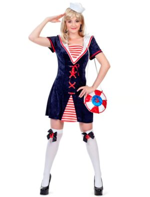 Kleid Matrosin XS Farbe: blau/weiß
