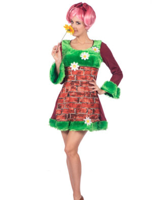 Kleid Mauerblümchen Damen grün/braun 36