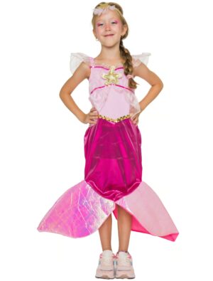 Kleid Meerjungfrau 2tlg. Kinder pink 104