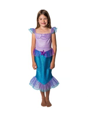 Kleid Meerjungfrau Kinder blau 3-4 Jahre