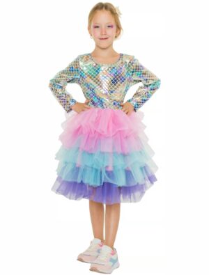Kleid Meerjungfrau Kinder bunt 98/104 Farbe: bunt