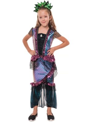 Kleid Meerjungfrau Kinder lila 4-6 Jahre