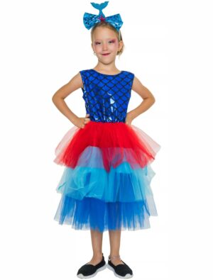 Kleid Meerjungfrau bunt 98/104 Farbe: bunt