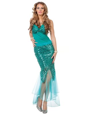 Kleid Meerjungfrau deluxe türkis 40