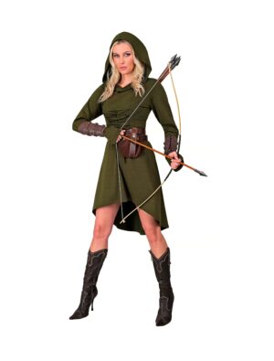 Kleid Mittelalter Damen olivgrün XL