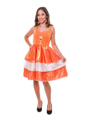 Kleid Orangencocktail orange XS