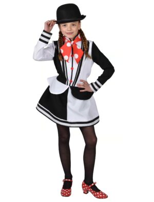 Kleid Pantomime deluxe Kinder Mädchen schwarz/weiß