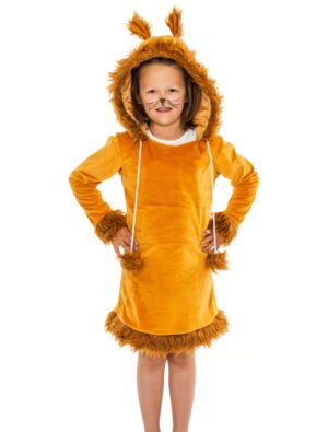 Kleid Plüsch Hirsch braun
